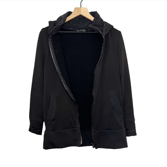 Athleta Victory Long PrimaLoft Hooded Full Zip Jacket in Black S - Picture 2 of 11